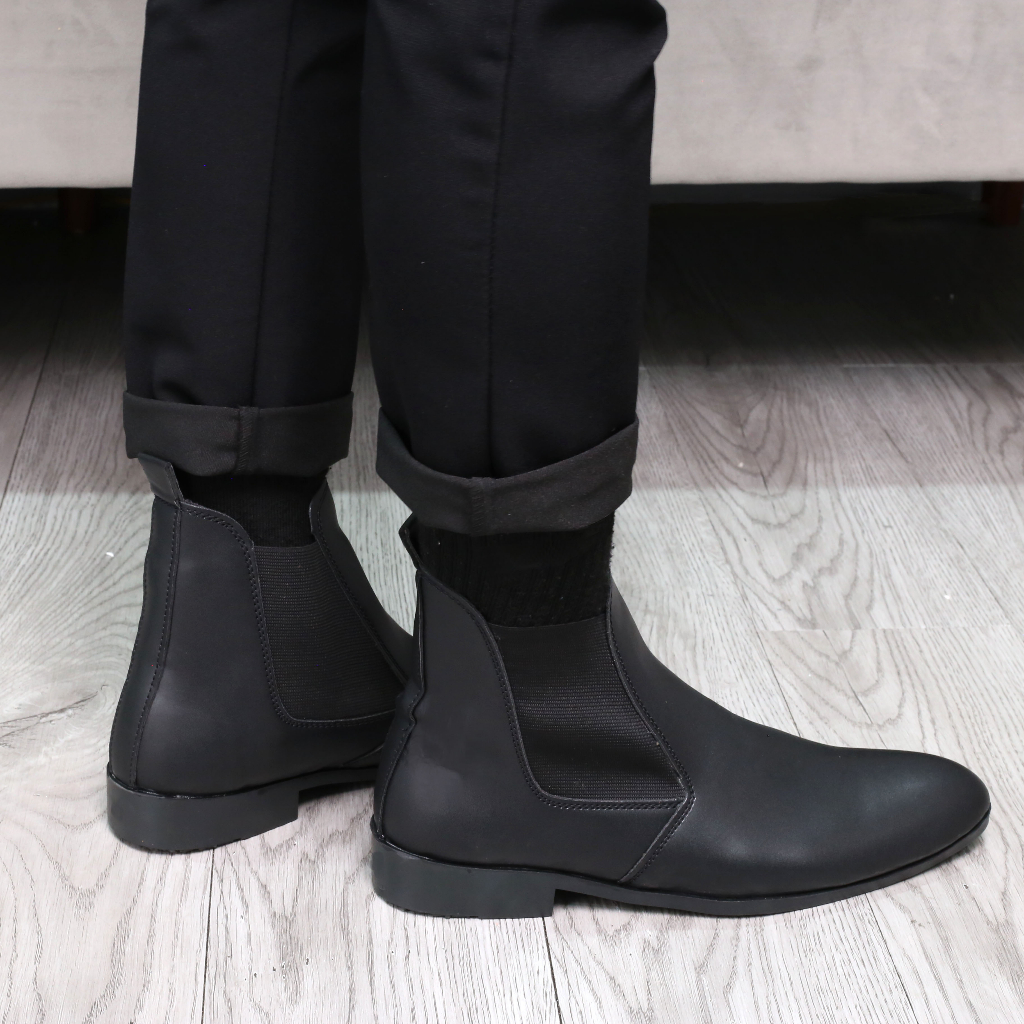 Giày Chelsea Boots nam đế khâu da chống nhăn gãy SL1071 StarLord