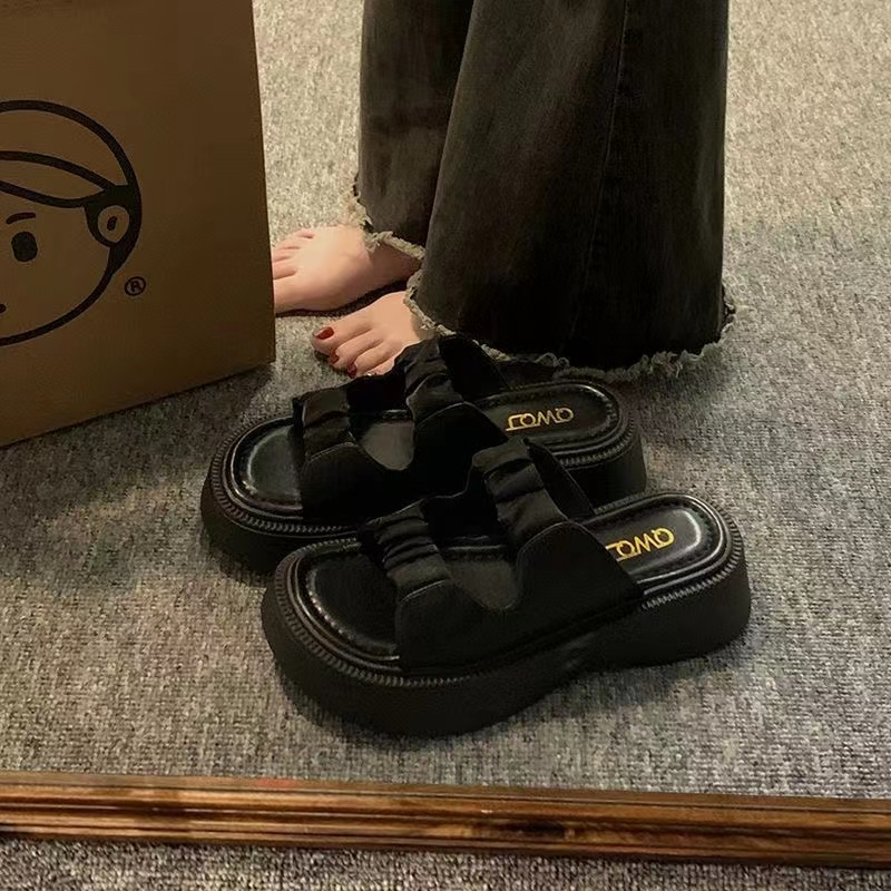 Dép ngoài thời trang cổ điển dày đế