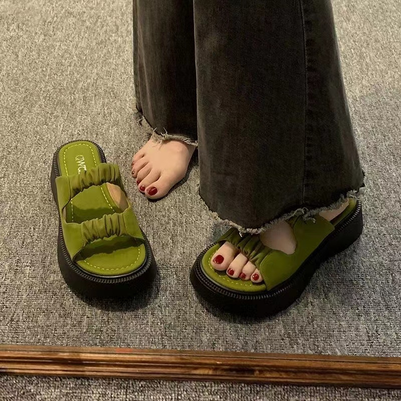 Dép ngoài thời trang cổ điển dày đế