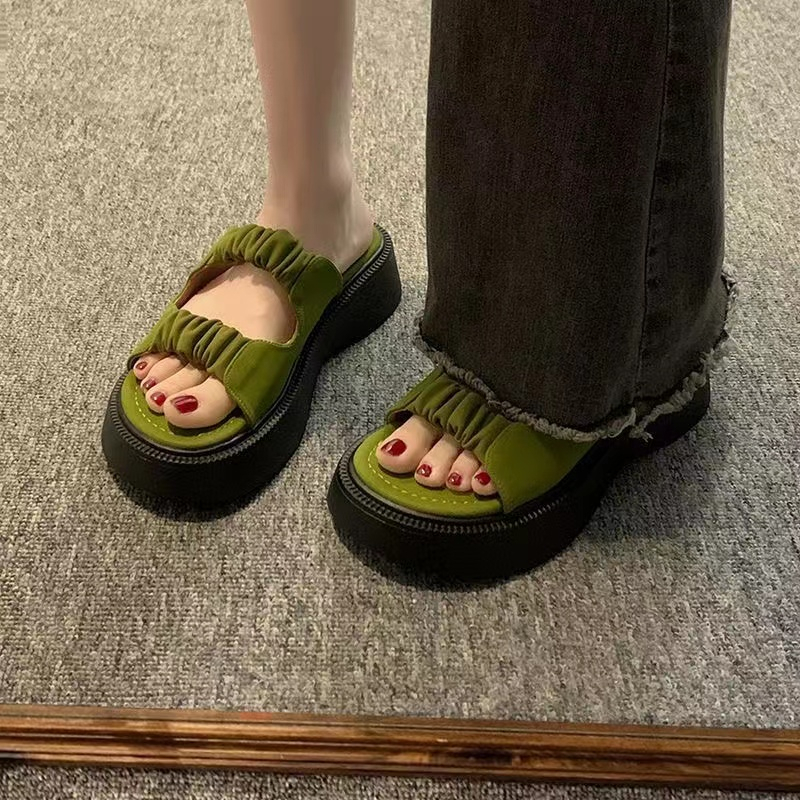 Dép ngoài thời trang cổ điển dày đế