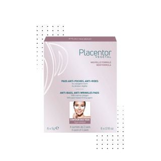 Mặt nạ mắt, giảm nếp nhăn và quầng thâm Placentor Vegetal Anti-Pouch Anti-Wrinkle Pads 6pcsx3g