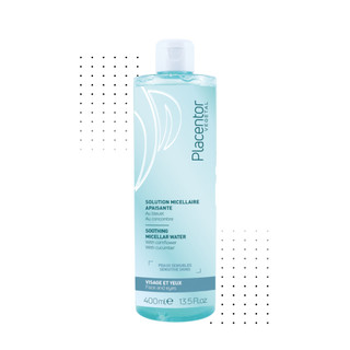 Nước tẩy trang cho da nhạy cảm, da khô Placentor Vegetal Soothing Micellar Water 400ml