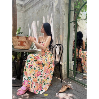 ĐẦM MIDI HOA ỐNG CÚP