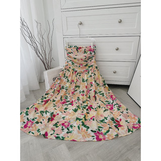 ĐẦM MIDI HOA ỐNG CÚP