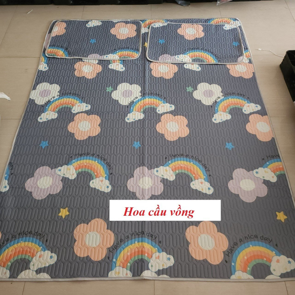 Chiếu điều hoà - nệm nằm, thảm cao su non không bí lưng HÀNG LOẠI 1 (TẶNG 2 VỎ GỐI)- đủ mẫu mã- đủ kích thước