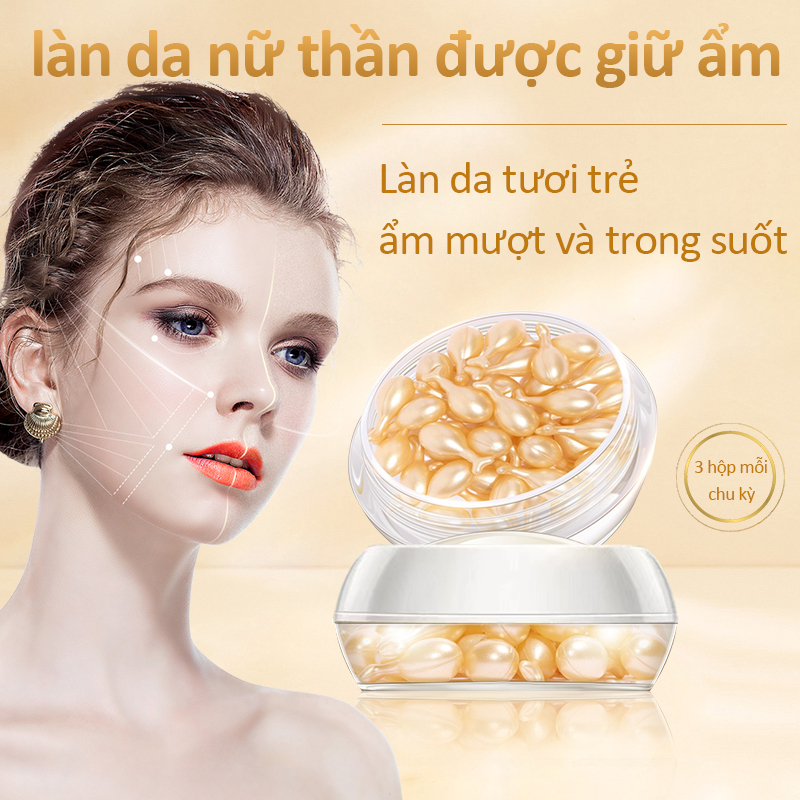Tinh chất hyaluronic acid dạng viên nang dưỡng ẩm thu nhỏ ẩm làm sáng da chống nếp nhăn hộp 30 viên