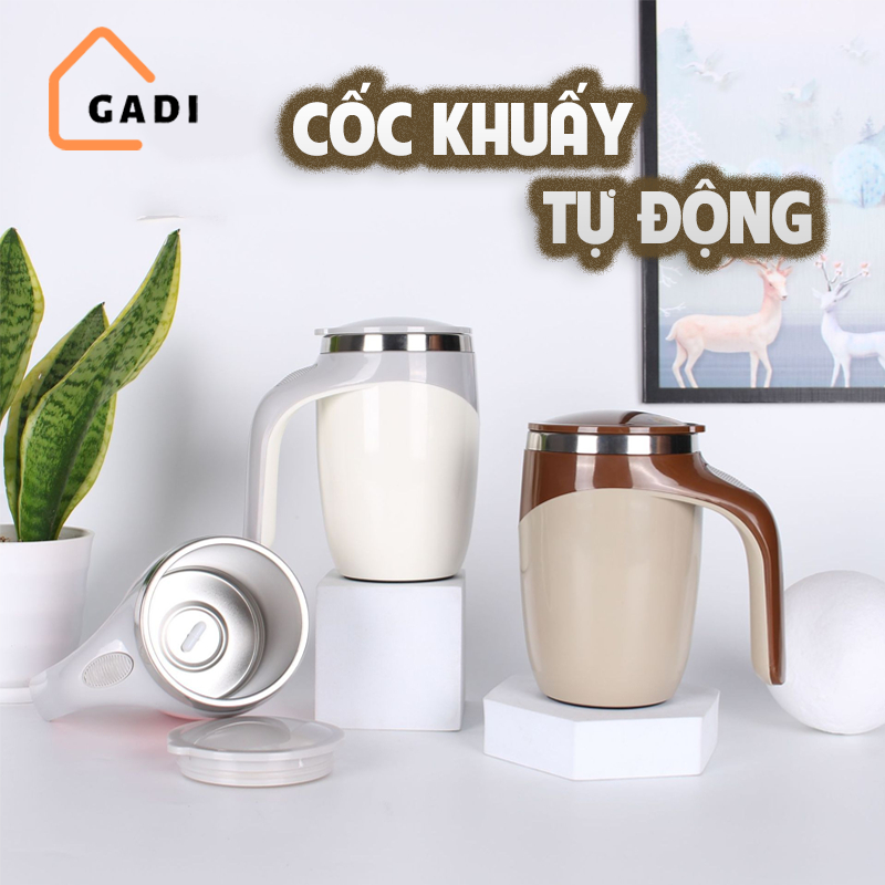 Cốc khuấy tự động dùng pin siêu tiện chất liệu thép 304 không rỉ giữ nhiệt tốt
