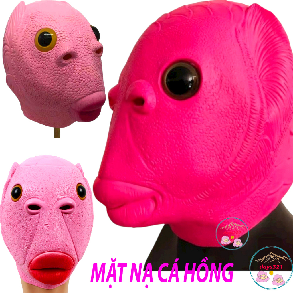Mặt Nạ Hóa Trang Hình Cá Bằng Silicone Cho Người Lớn