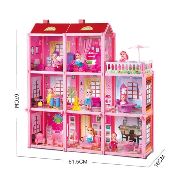 Đồ chơi mô hình ngôi nhà búp bê fashion villa , mã 953, 156 chi tiết