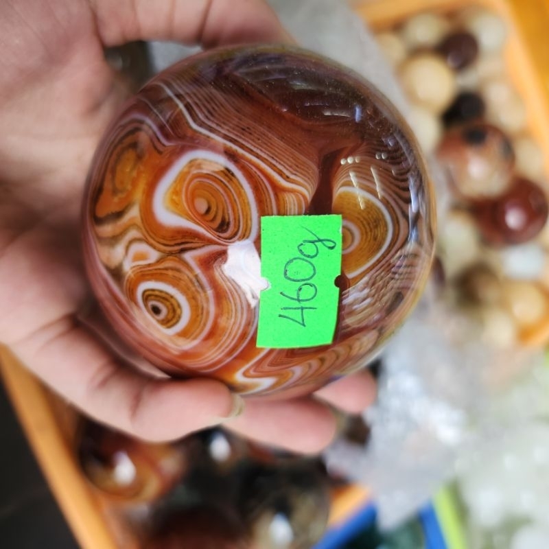 Bi cầu đá mã não madagascar hàng tự nhiên