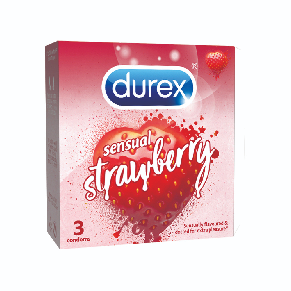 [Quà tặng độc quyền] Bao cao su Durex Sensual Strawberry hương dâu