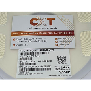 [Dây 10 cái] Tụ dán 0603 50V các giá trị SMD0603