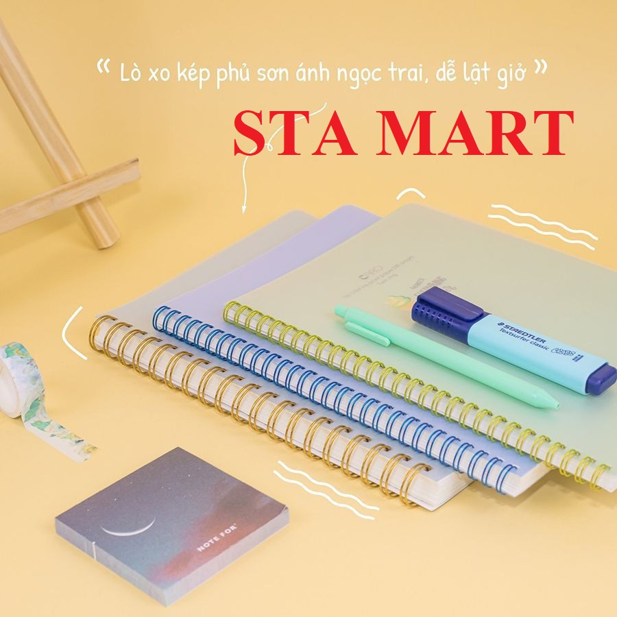 Sổ lò xo kép Klong Caro B5 bìa nhựa - 80 / 120 / 200 trang