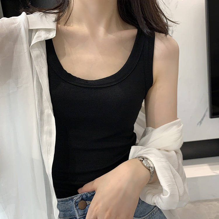 Áo thun 3 lỗ sát nách Trendy, Áo tanktop dáng dài nữ không tay chất thun borip thấm hút mồ hôi mèm mát AD08