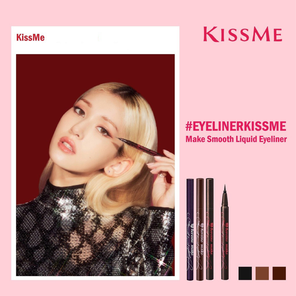 Bút kẻ mắt nước KISSME Heroine Make Smooth Liquid Eyeliner Super Keep siêu mượt không trôi 6 nét mảnh 0.1mm