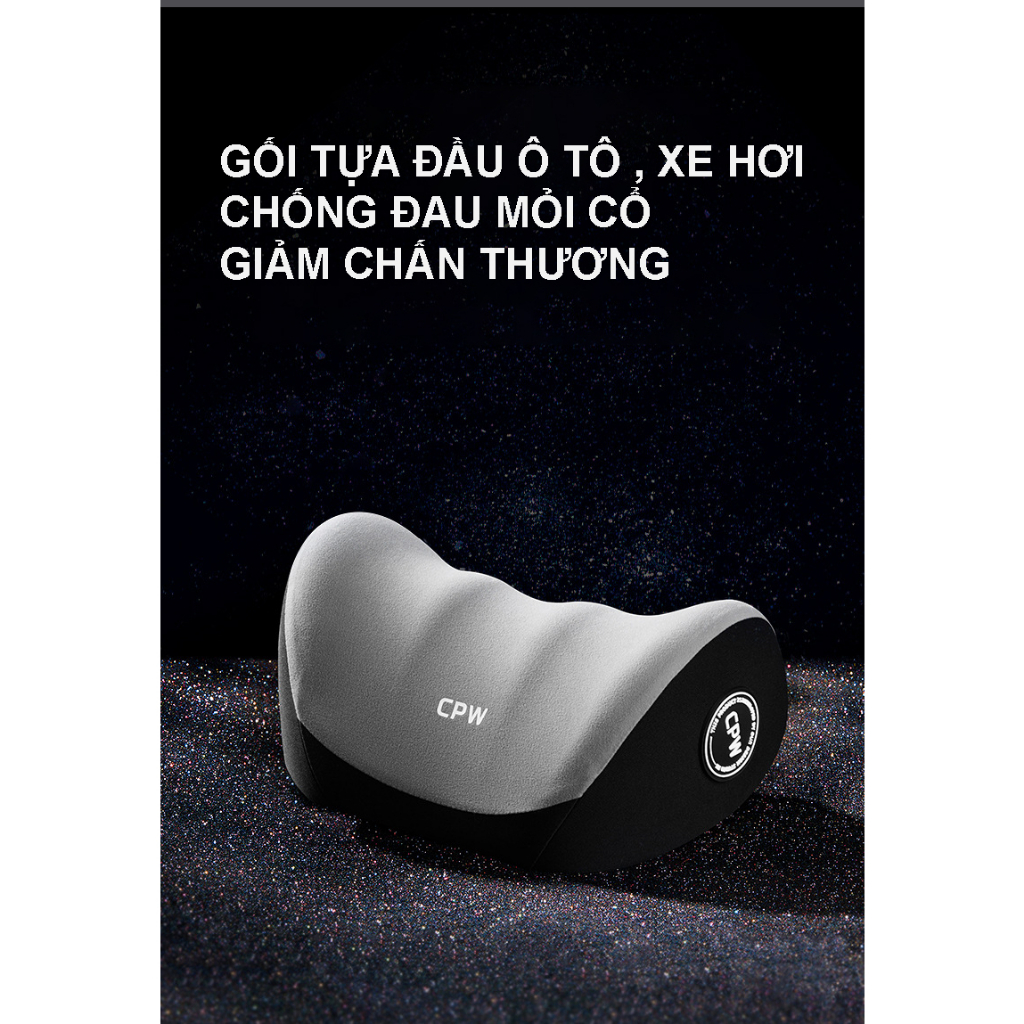 Gối tựa cổ xe hơi CPW - gối tựa đầu, gối kê cổ ngồi xe ô tô có massage và không massage