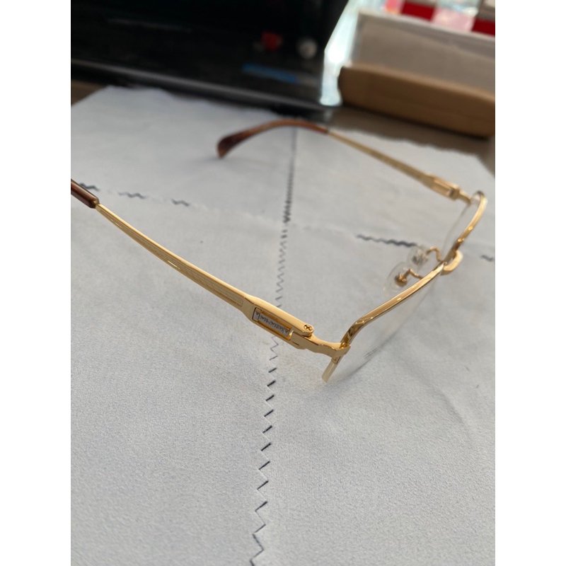 Gọng kính nam Titanium mạ vàng Meilanmengdi 54-18-140