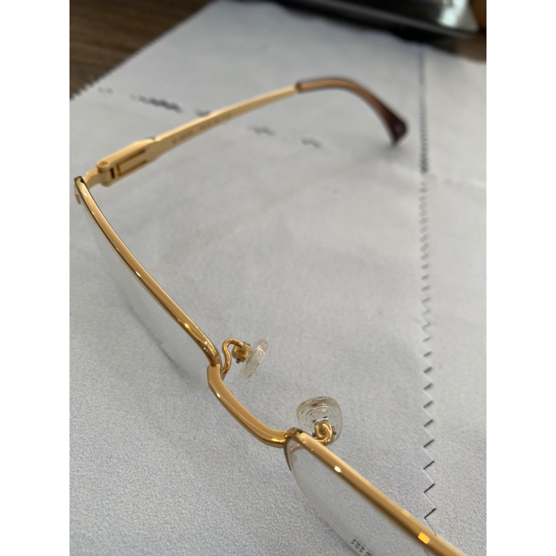 Gọng kính nam Titanium mạ vàng Meilanmengdi 54-18-140