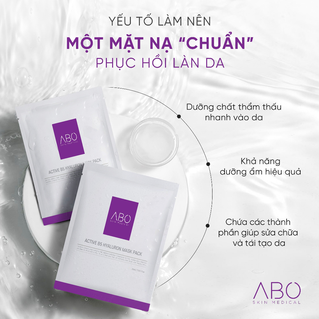 Mặt nạ cấp ẩm ABO - Giúp dưỡng ẩm, trắng da, căng bóng da và chống lão hóa 25ml - USOLAB