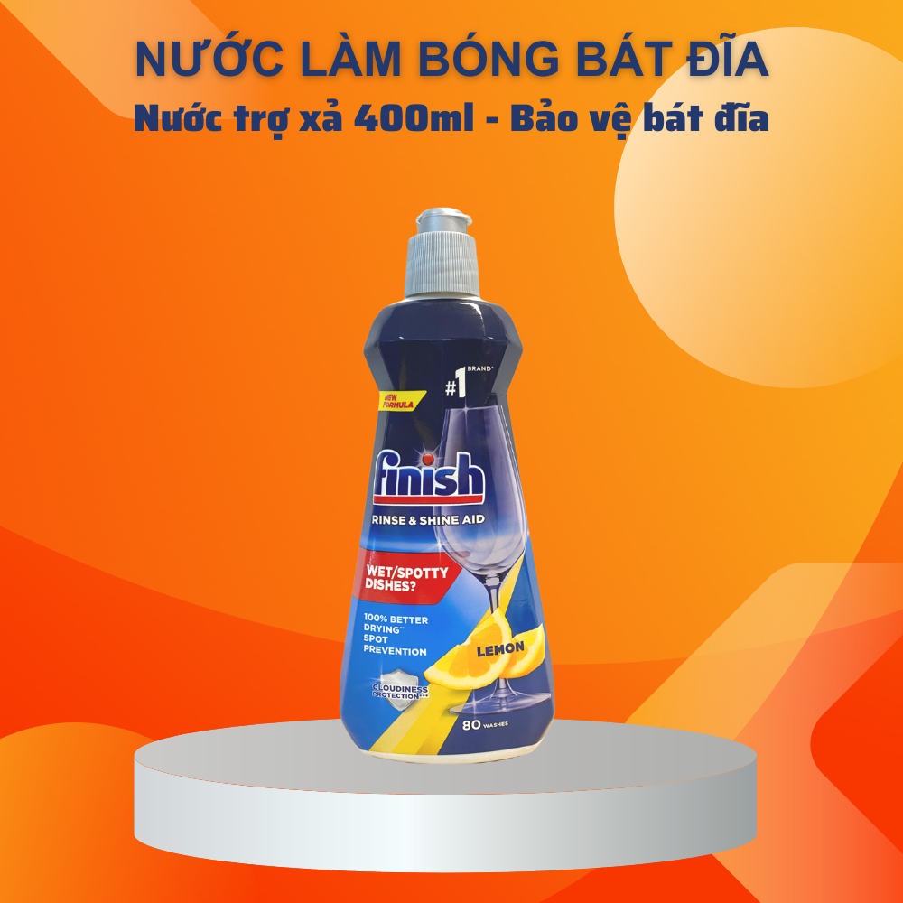 Nước làm bóng Finish 800ml dùng cho máy rửa bát