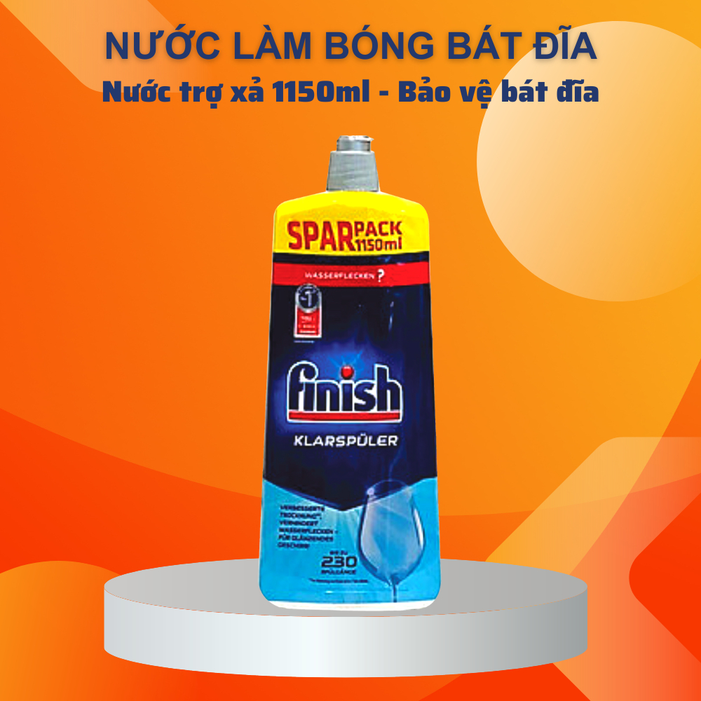 Nước làm bóng Finish 800ml dùng cho máy rửa bát