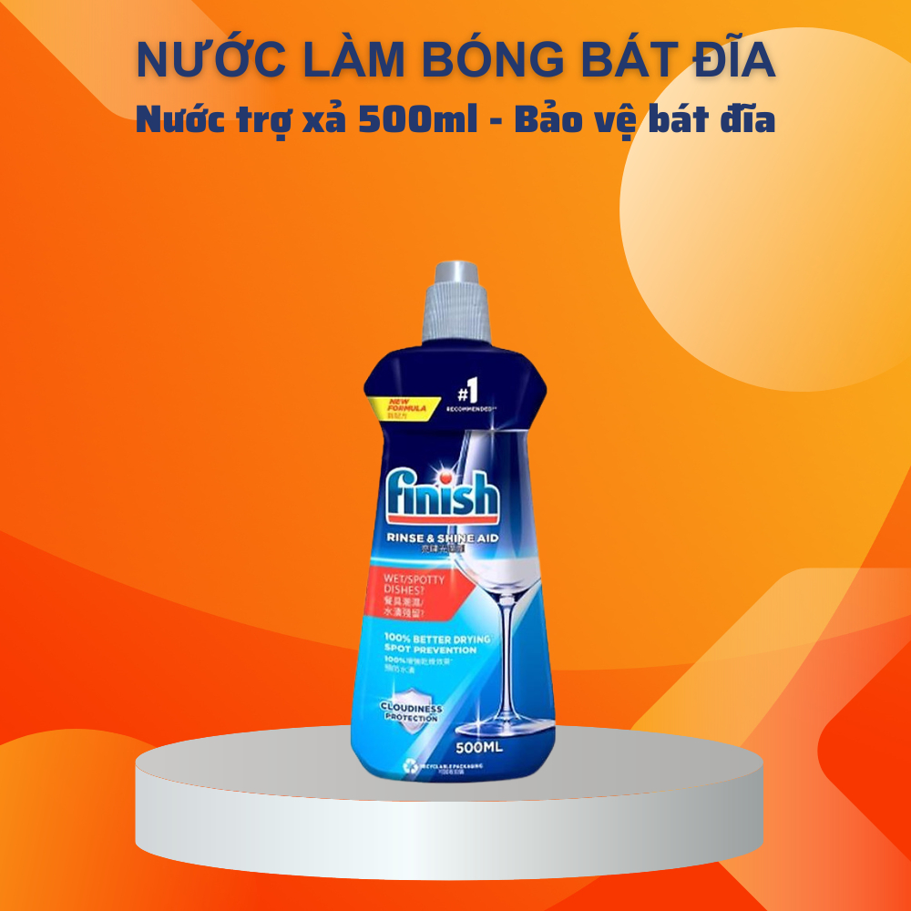 Nước làm bóng Finish 800ml dùng cho máy rửa bát
