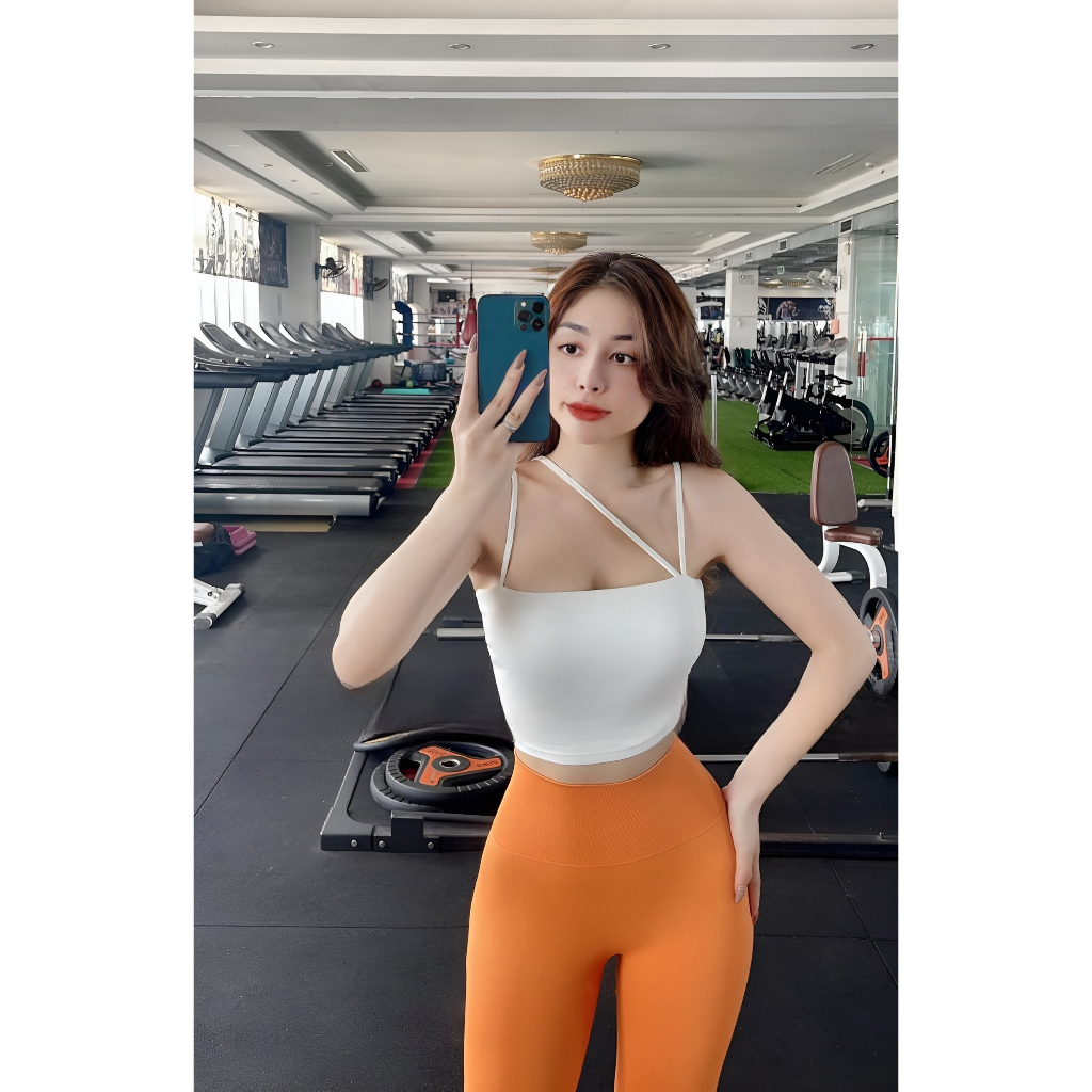 Áo Bra tập Gym Yoga Lulu  Tôn Dáng, Sexy Quyến Rũ  dây chéo vắt qua ngực mặc 2 kiểu 5Am Store