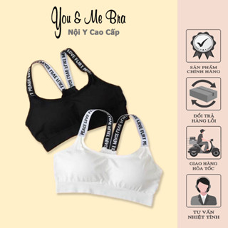 Áo Bra Tập Yoga Thể Thao Aerobic Peace Love, Áo Gym Hai Dây Có Mút Ngực Nâng Ngực Tạo Dáng Đẹp - You&Me Bra - 1102
