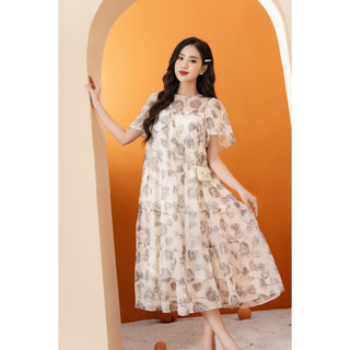 Đầm Suông Babydoll Michi House Váy Xuông Hoa Nhí Maxi Đi Biển Dáng Dài Qua Gối Vintage Freesize Bầu Mặc Xinh V622