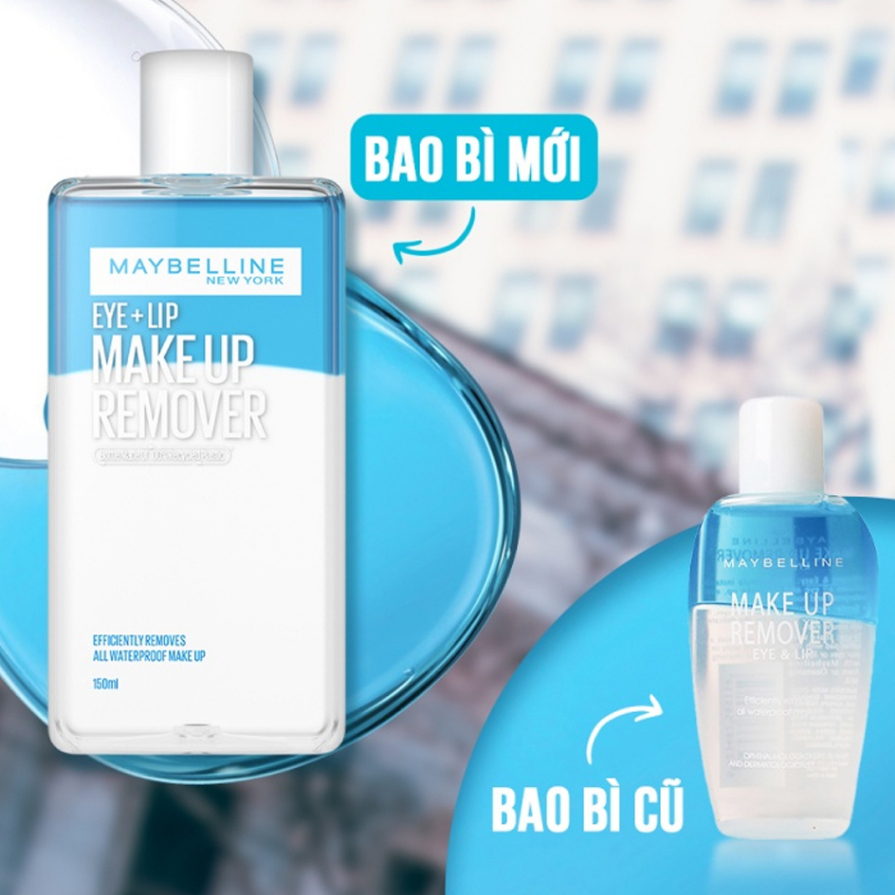 Nước Tẩy Trang Mắt và Môi Chuyên Dụng 2 lớp Maybelline New York Eye & Lip Makeup Remover