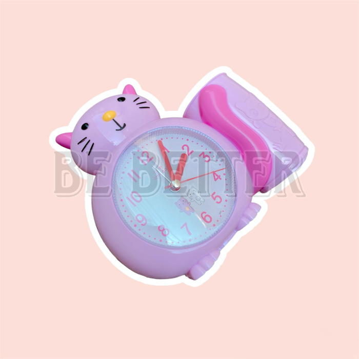 Đồng Hồ Báo Thức Hình Mèo Ngộ Nghĩnh Có Ống Đựng Bút Viết - Mới 100% 𝑩𝒆 𝑩𝒆𝒕𝒕𝒆𝒓