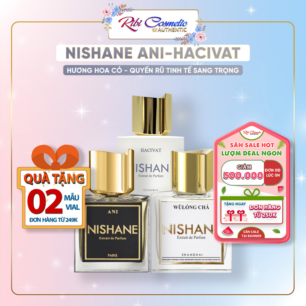 Nước Hoa Nam Nữ Unisex Nishane Wulong Cha, Nishane Hacivat, Nishane Ani Ribicosmetics