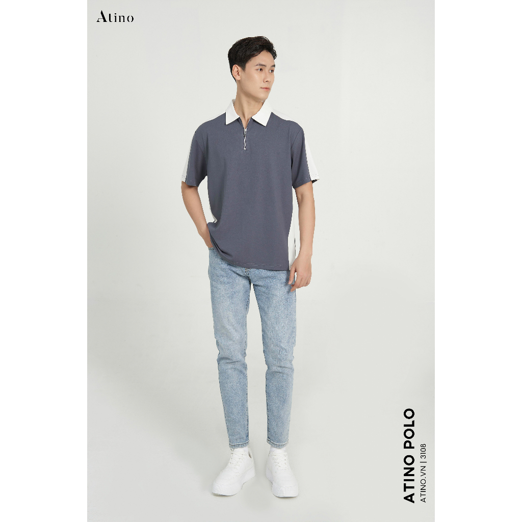 Áo Polo Nam ATINO vải cá sấu Cotton cao cấp sang trọng lịch lãm chuẩn form PL2.3108