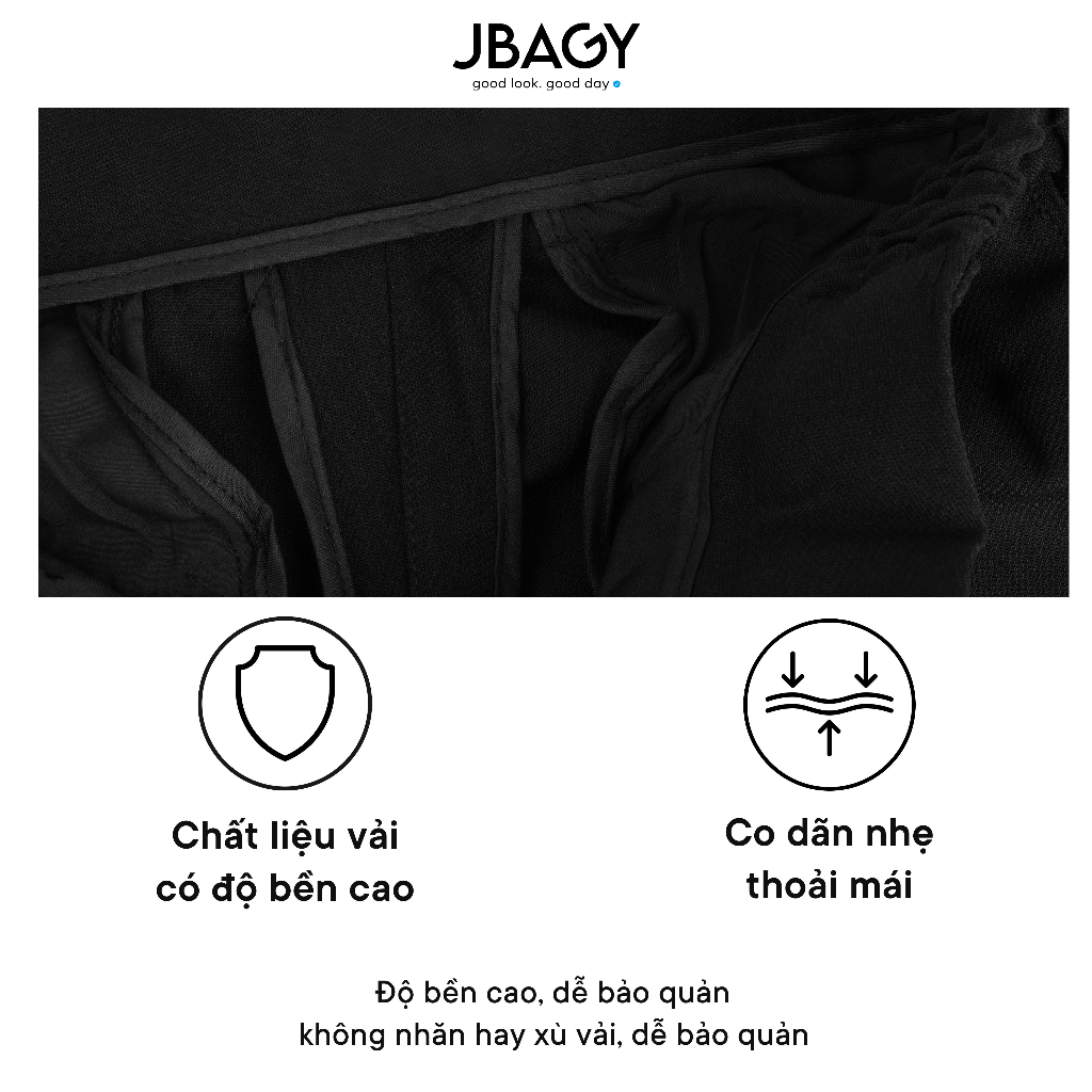 Quần âu baggy nam dáng rộng cạp chun hai hông co giãn Biden thương hiệu JBAGY - JA0102
