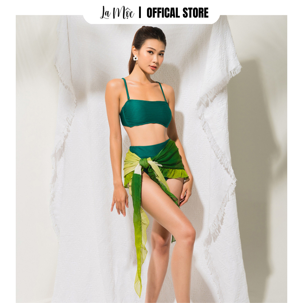 Váy choàng Bikini xanh loang Maxivic - LN082212