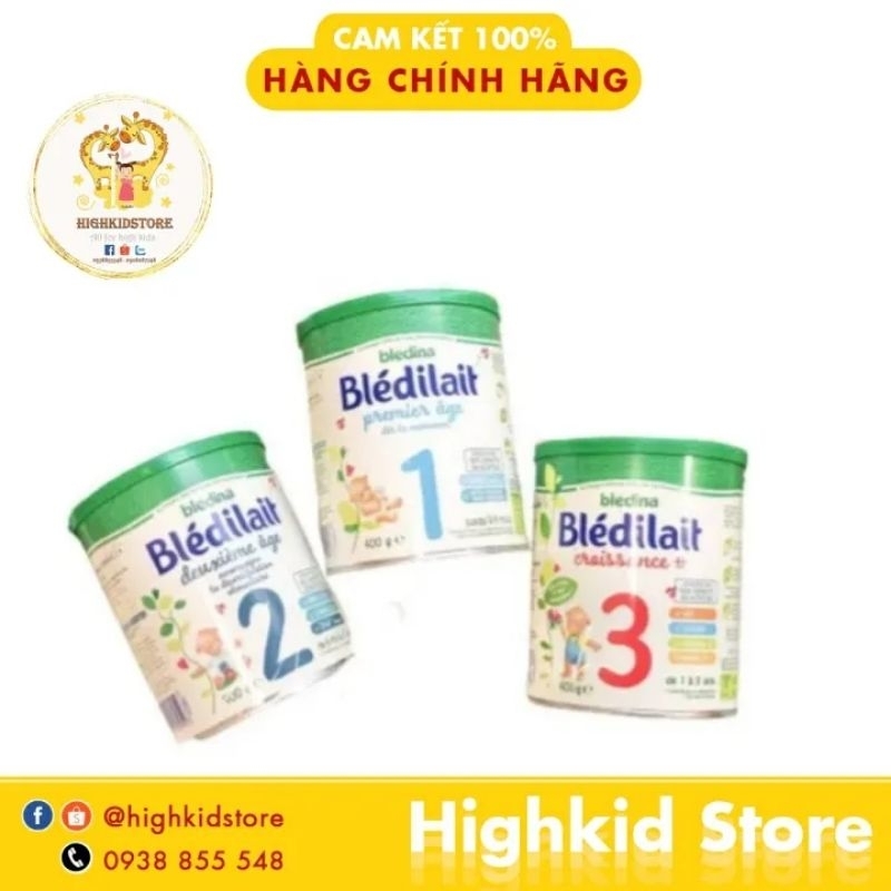 Sữa Bledilait 400g số 1,2,3 chính hãng - Nội địa Pháp