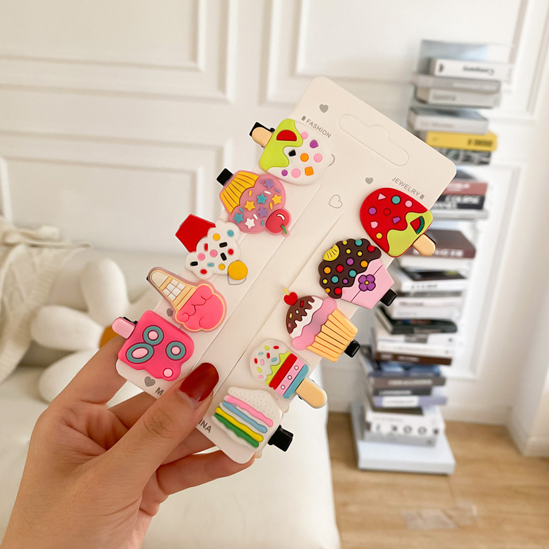 Set 10 Kẹp Tóc Mái Đáng Yêu Cho Bé Gái, Kẹp Tóc Bé