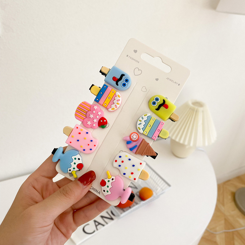 Set 10 Kẹp Tóc Mái Đáng Yêu Cho Bé Gái, Kẹp Tóc Bé
