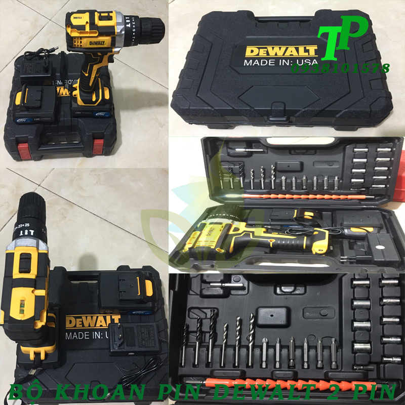 Bộ Khoan Pin Đa Năng Dewalt 36v Có 3 Chế Độ Kèm Chế Độ Búa (Tặng Kèm 2 Pin)