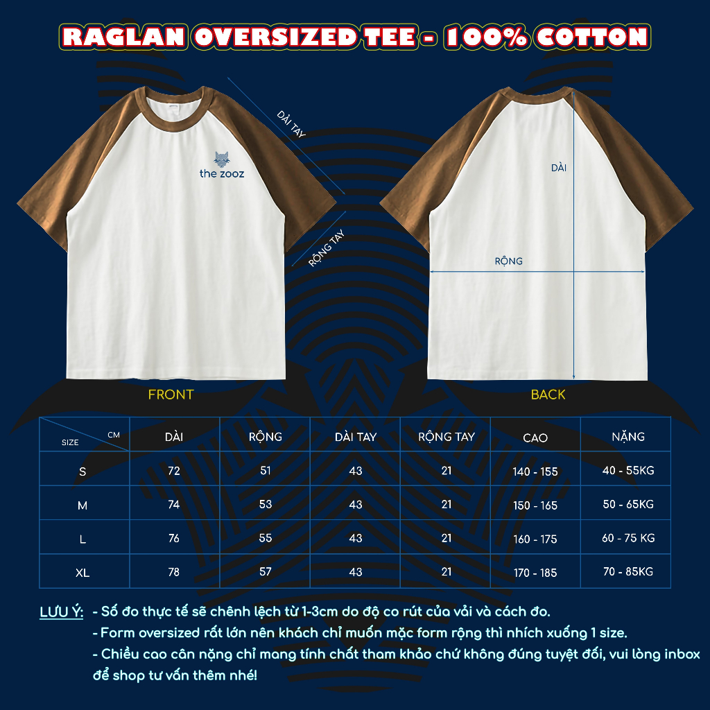 Áo thun RAGLAN tay lỡ oversized phối tay THE ZOOZ nam nữ unisex form rộng 100% cotton 255 gram OCTOPUS ME