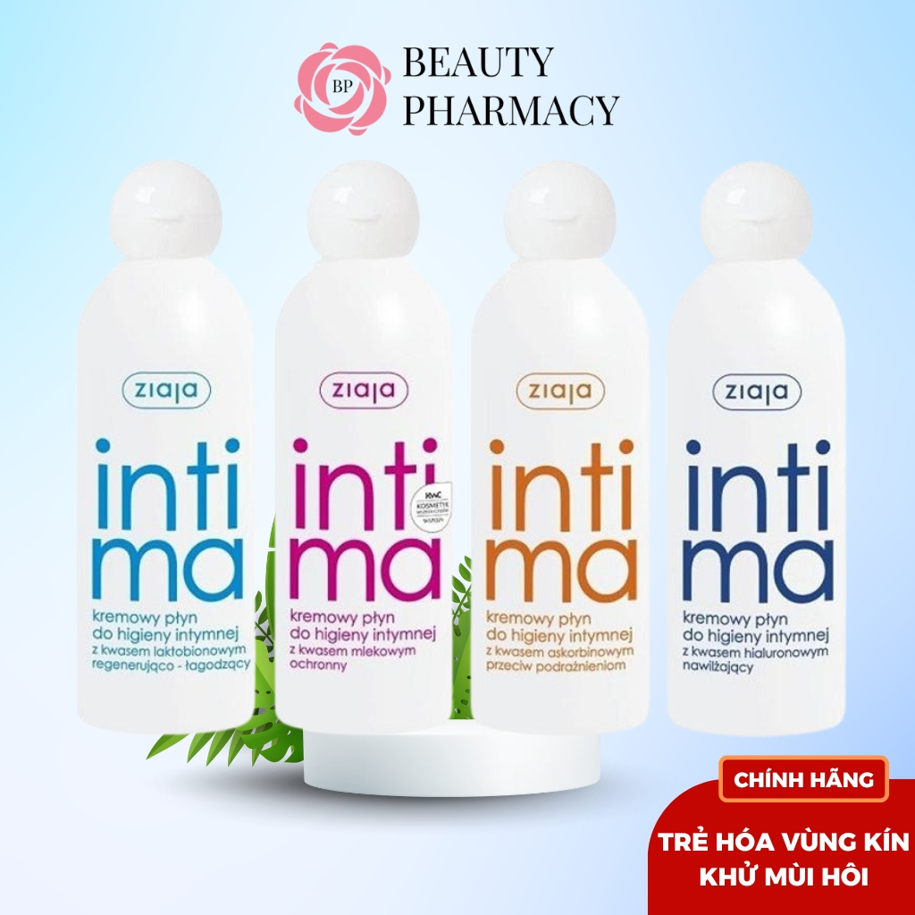 Dung dịch vệ sinh Ziaja Intima Khử Mùi Dưỡng Ẩm Giảm Ngứa Rát Khí Hư Huyết Trắng Trẻ Hóa Vùng Kín Chính Hãng 200ml