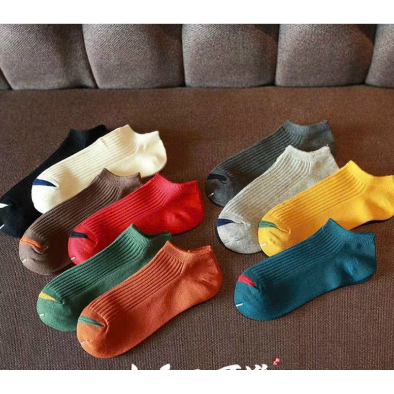 Set 5 đôi tất vớ màu thời trang kiểu đơn giản trẻ trung hottrend cổ ngắn siêu xinh hàng đẹp giá rẽ mẫu mới hot hit