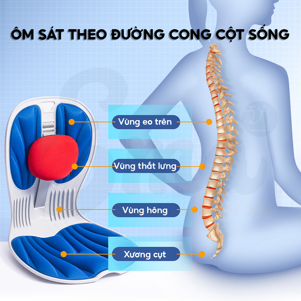 Ghế điều chỉnh tư thế ngồi Ema thế hệ 2 - Giữ thẳng lưng, Chống gù lưng, Giảm đau mỏi thắt lưng