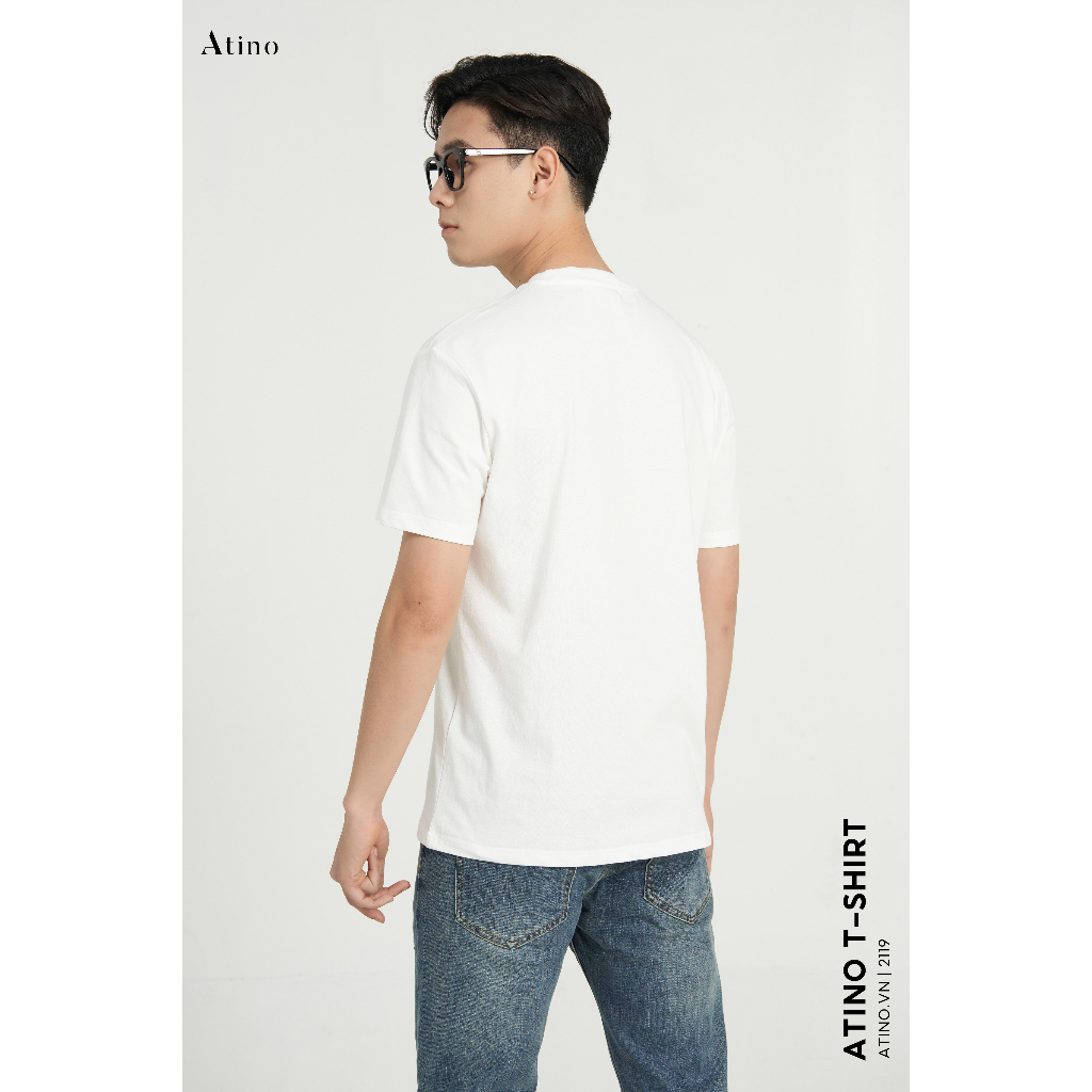 Áo Thun Ngắn Tay Nam Trơn Cổ Tròn ATINO Chất Cotton Thoáng Mát form Slim-Fit - Áo Phông Nam AP5.2119