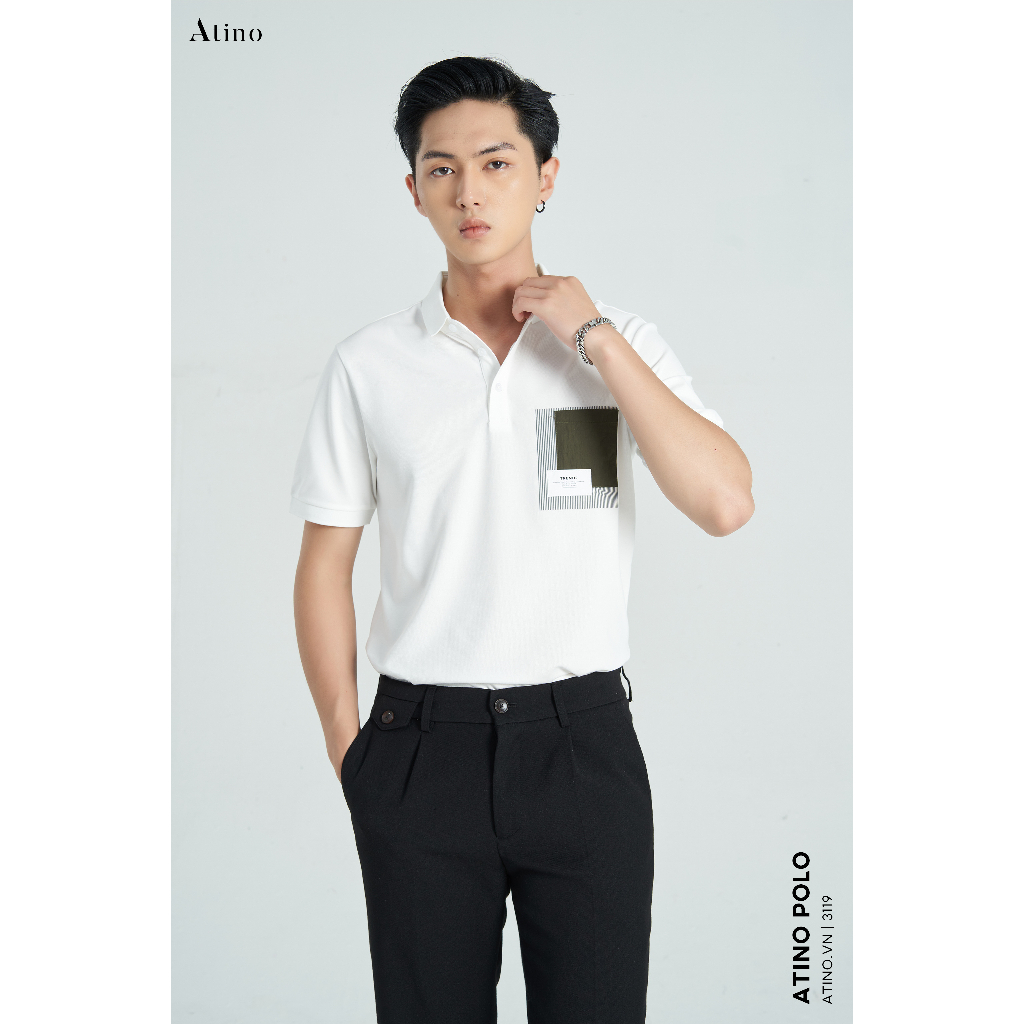 Áo Polo Nam ATINO vải Cotton cao cấp sang trọng lịch lãm chuẩn form PL1.3119