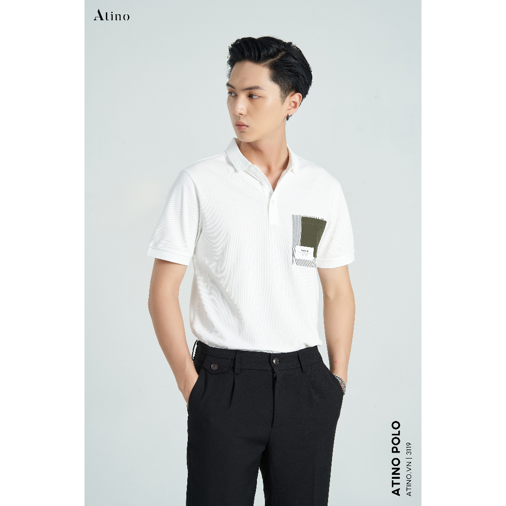 Áo Polo Nam ATINO vải Cotton cao cấp sang trọng lịch lãm chuẩn form PL1.3119