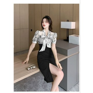 ĐẦM BODY PHỐI CỔ NƠ CAO CẤP