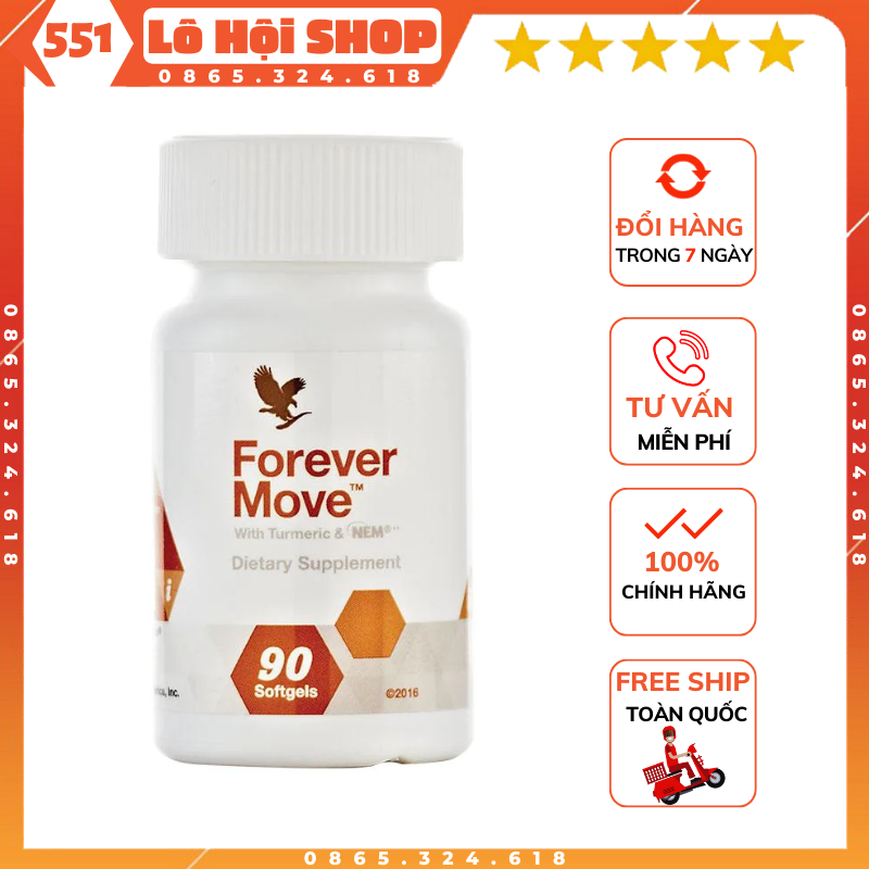 Thực phẩm chức năng Forever move 551flp hỗ trợ xương khớp, lọ 90 viên