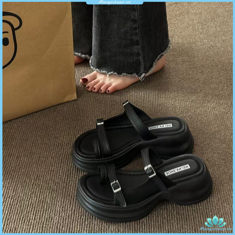 Dép sandal nữ dép xỏ ngón đế dày thời trang dễ phối dép chống trượt