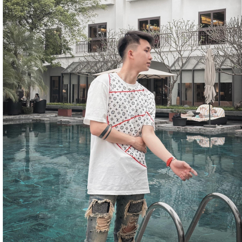 Áo Phông In Họa Tiết LV Dáng Rộng Cho Nam Nữ | BigBuy360 - bigbuy360.vn